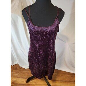 VTG California Miss Vintage‎ Nightie Lingerie Sz M Burgandy 90s Velvet Y2K Dress